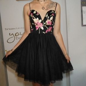Embroidered homecoming dress